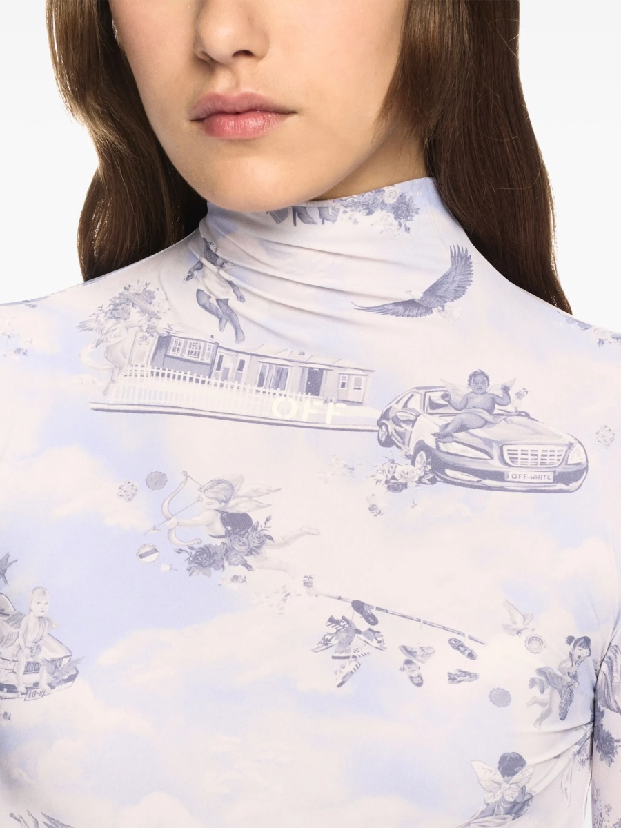 Rochie de zi Off-White roz - Img 5