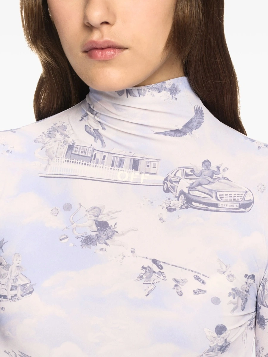 Rochie de zi Off-White roz - Img 5