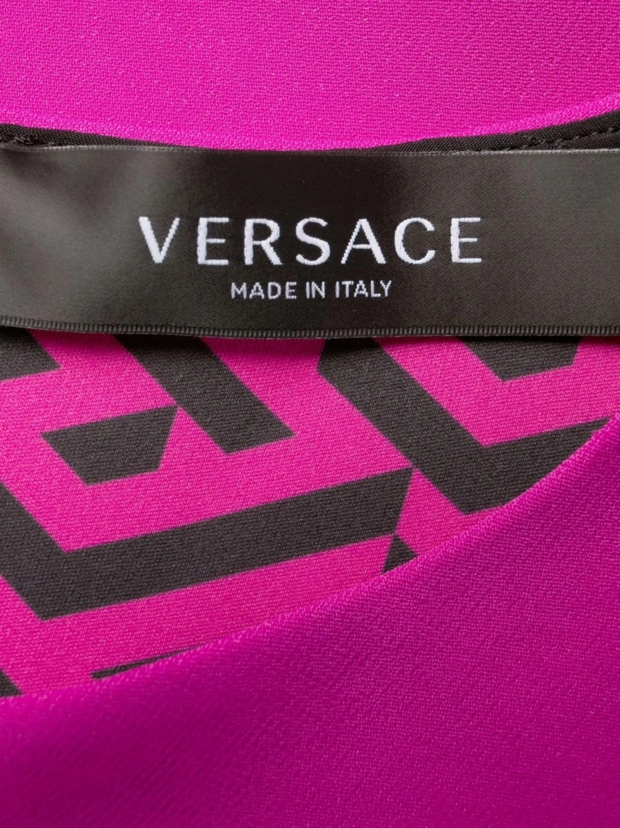 Rochie de zi Versace roz din vascoza si elastan - Img 5