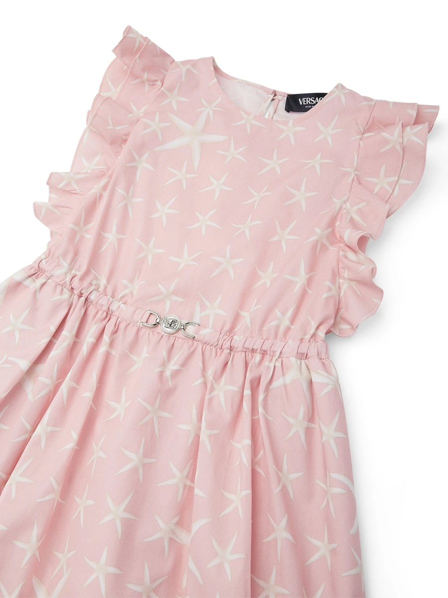 Rochie eleganta Versace roz din bumbac - Img 3