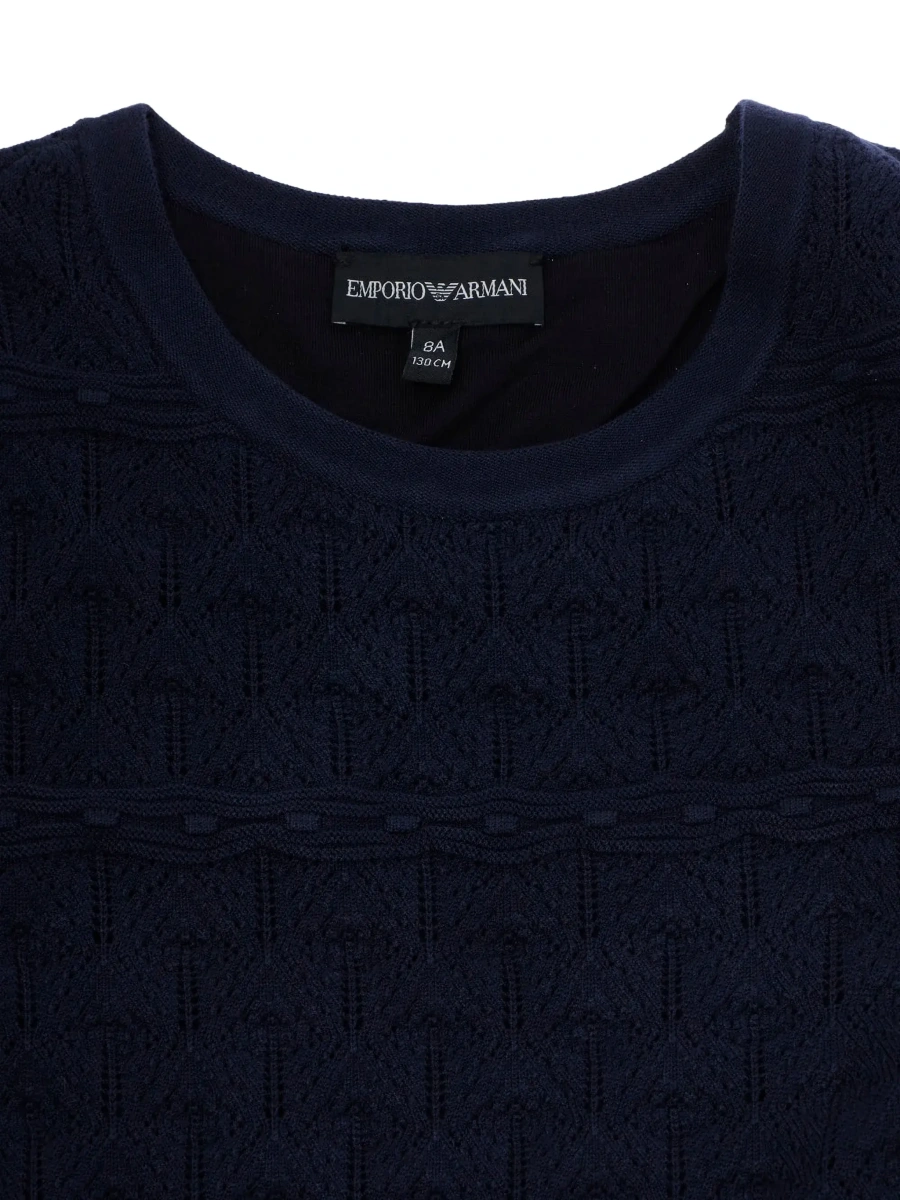 Rochie EMPORIO ARMANI KIDS albastra din lana - Img 5