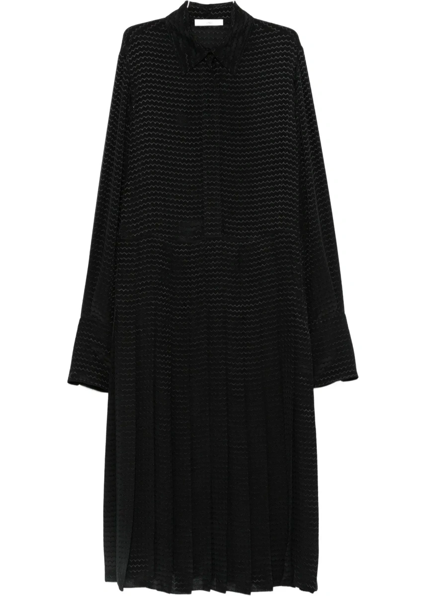 Rochie Fendi neagra din jacquard si matase - Img 8