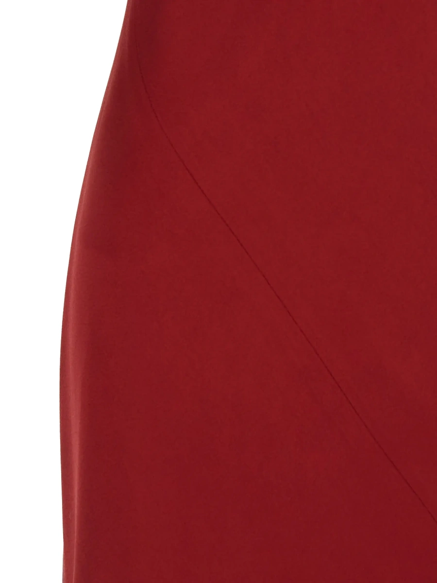 Rochie lunga ANTONELLI rosie din acetat - Img 5