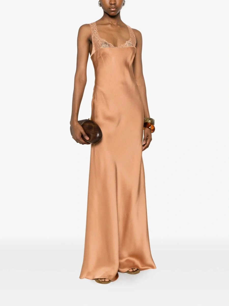 Rochie lunga forte_forte roz din vascoza - Img 4