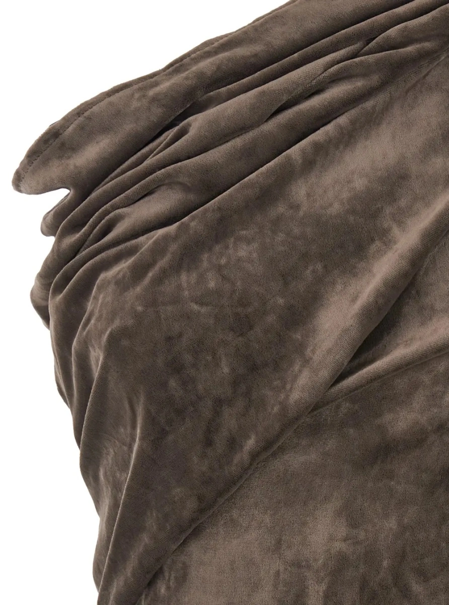 Rochie lunga Rick Owens maro din vascoza 'Athena Arrowhead' - Img 3