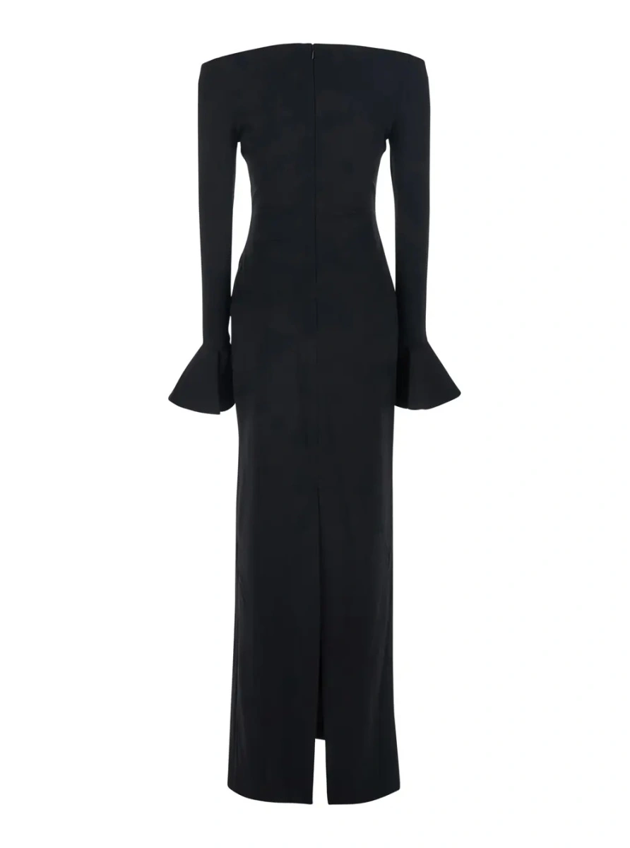 Rochie lunga SOLACE LONDON neagra 'Anica' - Img 2