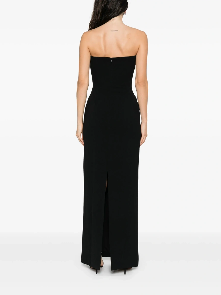 Rochie lunga SOLACE LONDON neagra din twill 'Anderson' - Img 6