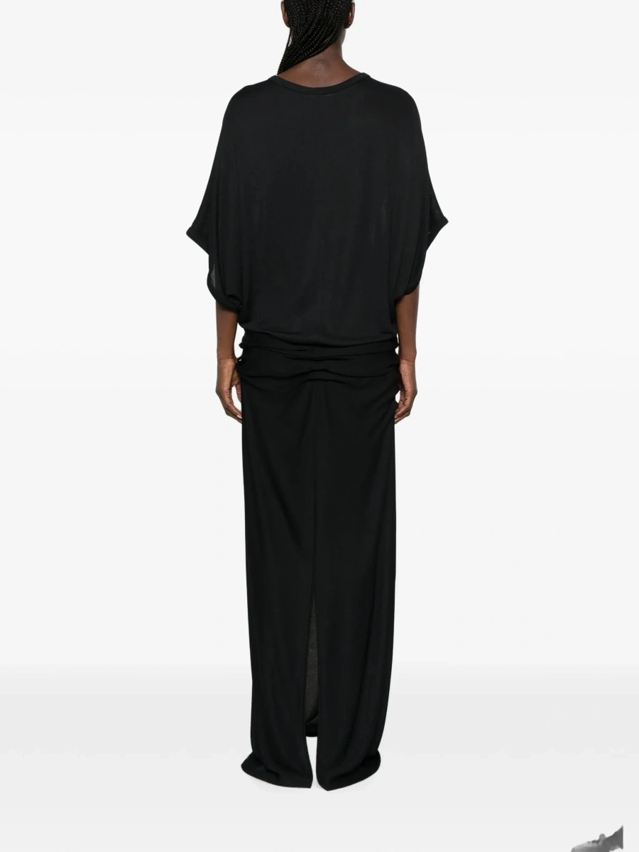 Rochie lunga THE ROW neagra din vascoza - Img 6