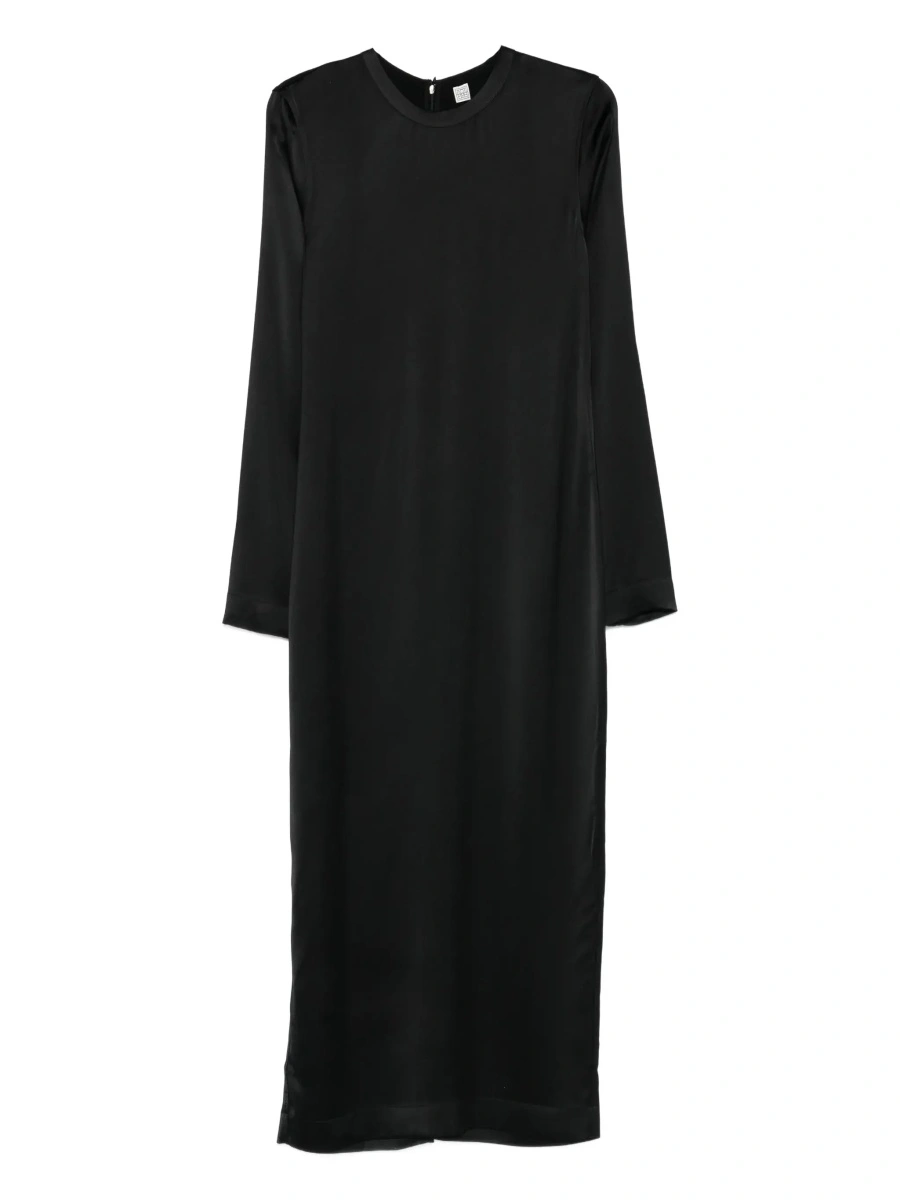 Rochie lunga TOTEME neagra din vascoza - Img 8
