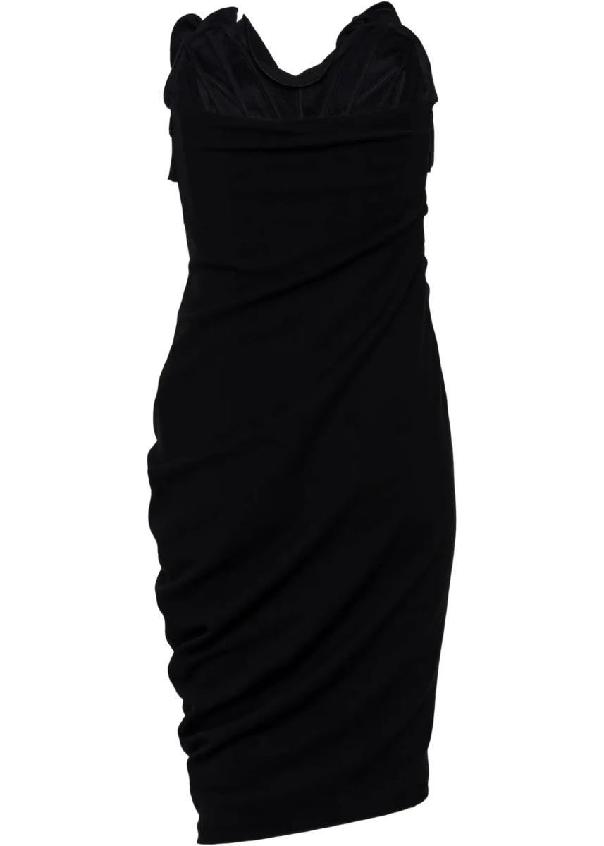 Rochii Draped Dress with sculptural floral details - Img 4