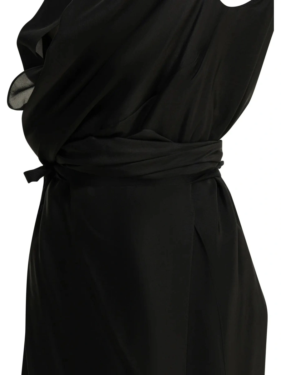 Rochii Draped silk midi dress - Img 4