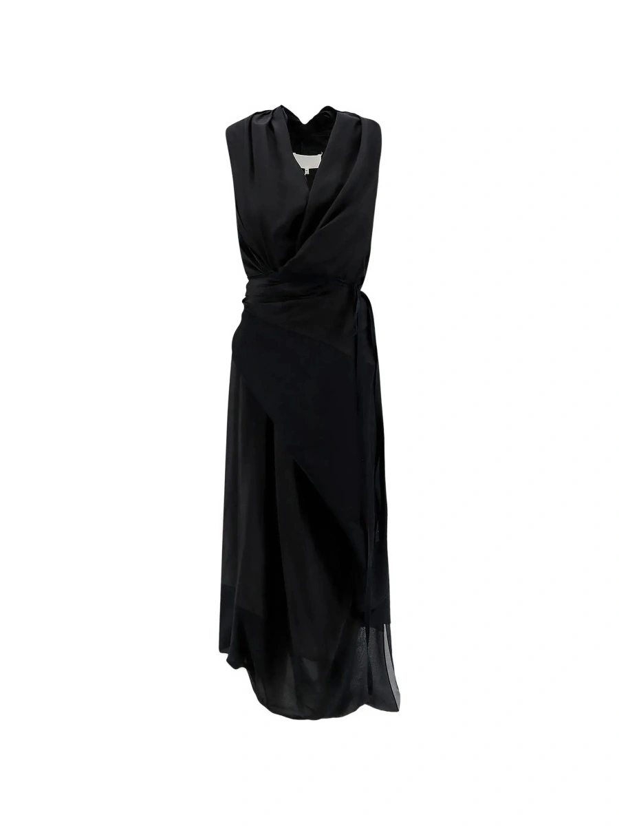 Rochii Draped silk midi dress - Img 7