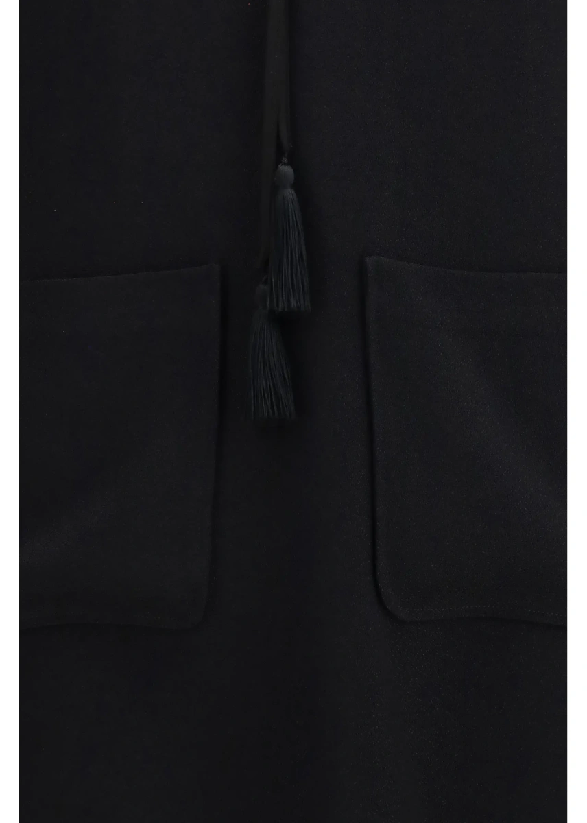 Rochii Georgette and crêpe Long Dress with bow and tassels - Img 3
