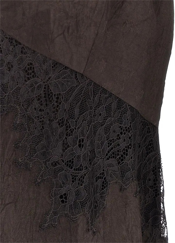 Rochii Jacquard fabric and lace slipdress - Img 2