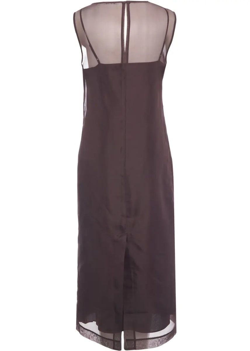 Rochii Midi dress in silk 'Dashiko' - Img 3