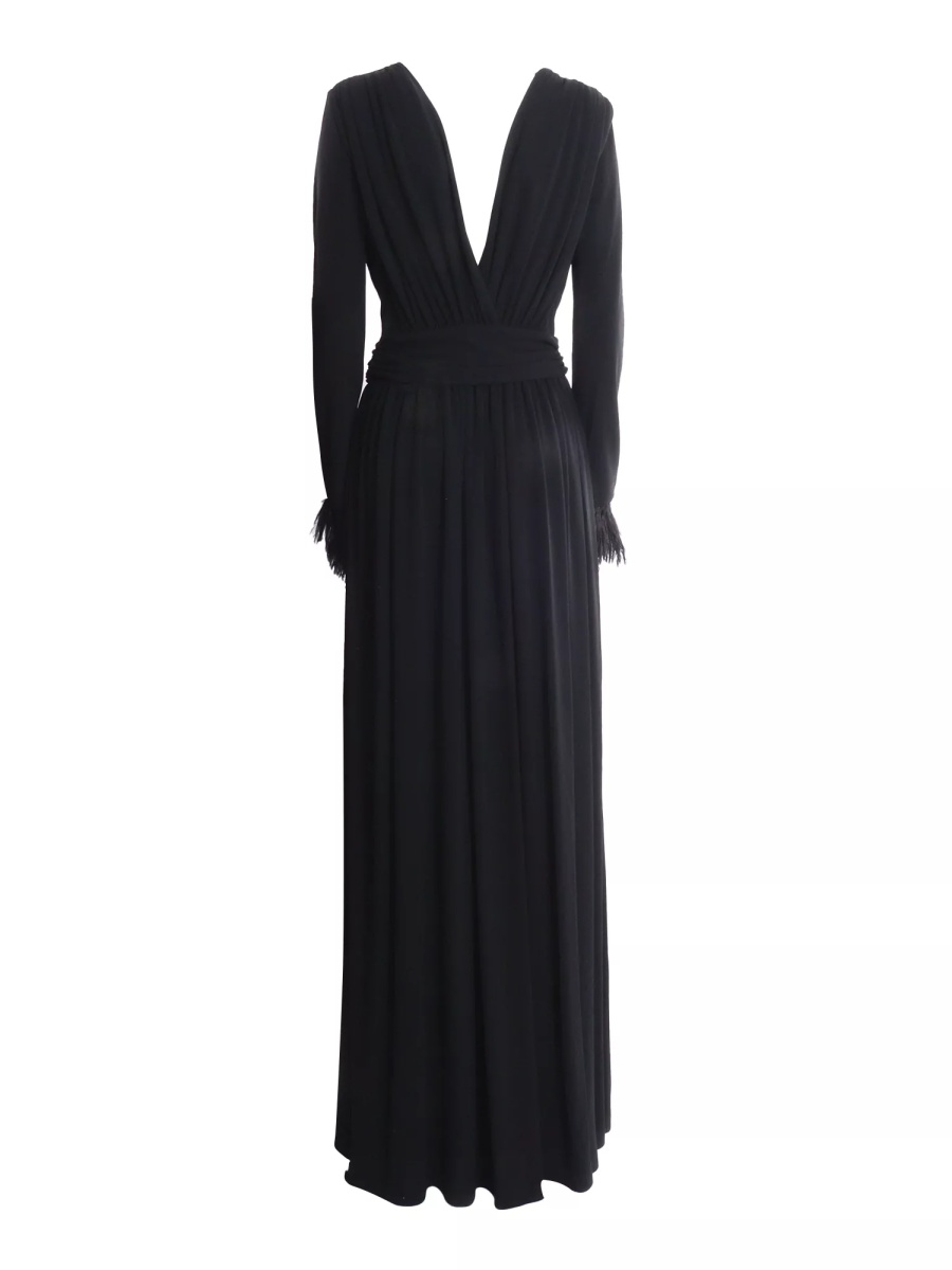Rochii Pleated dress with feathers - Img 3