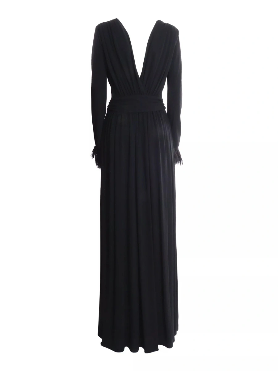 Rochii Pleated dress with feathers - Img 3