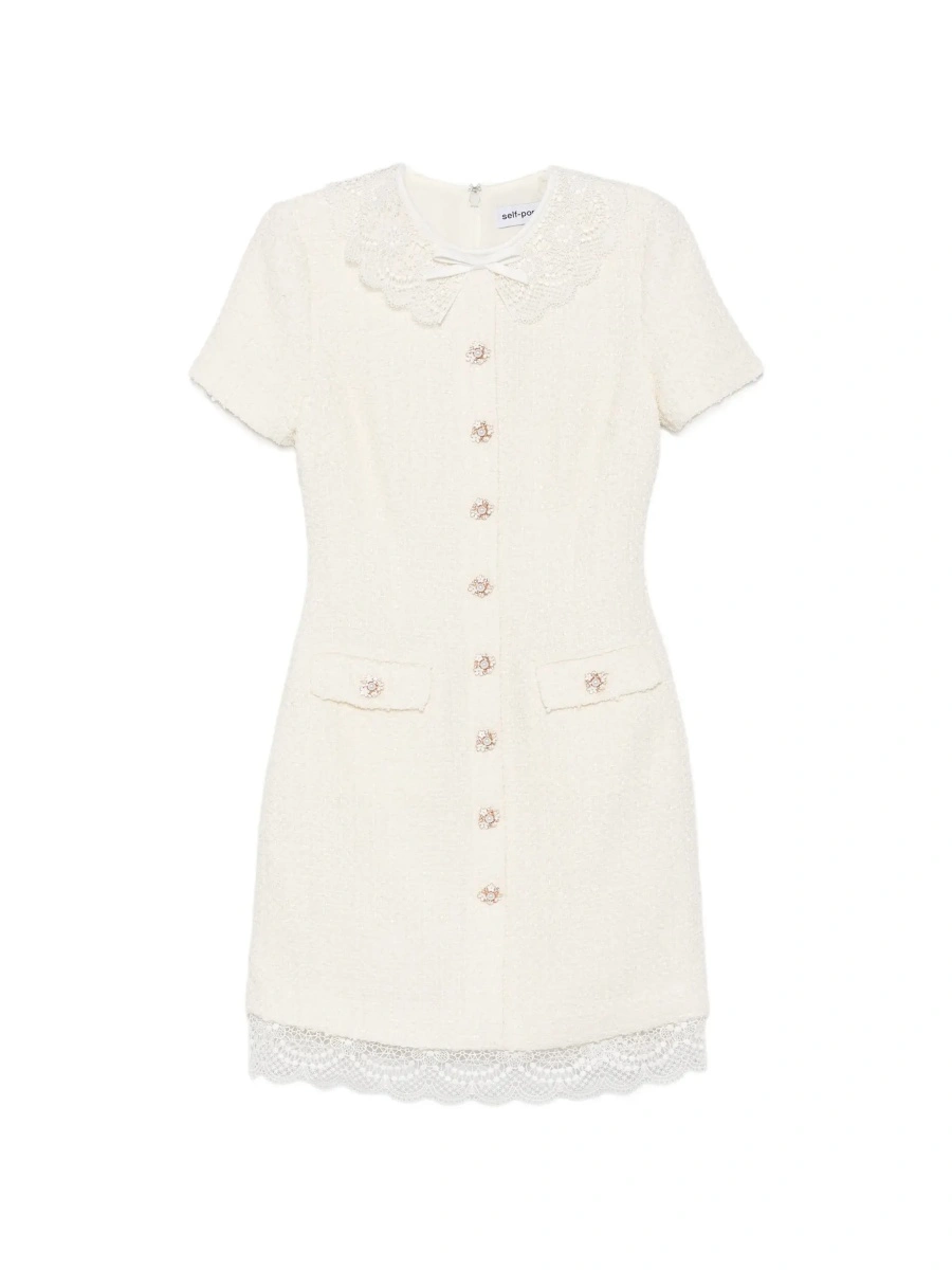 Rochii Short dress with lace details - Img 9