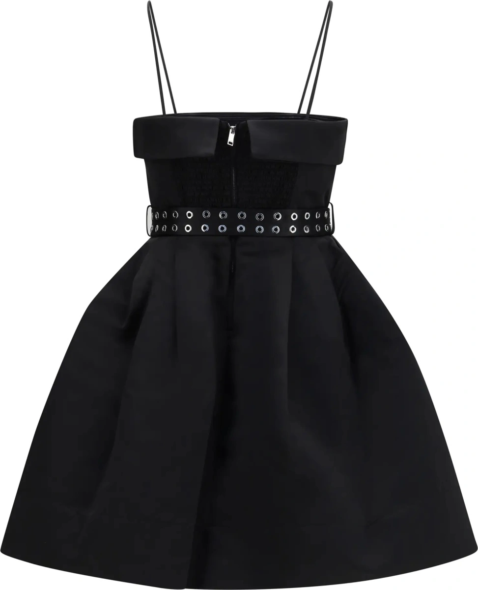 Rochii Short satin Dress with a full skirt - Img 2