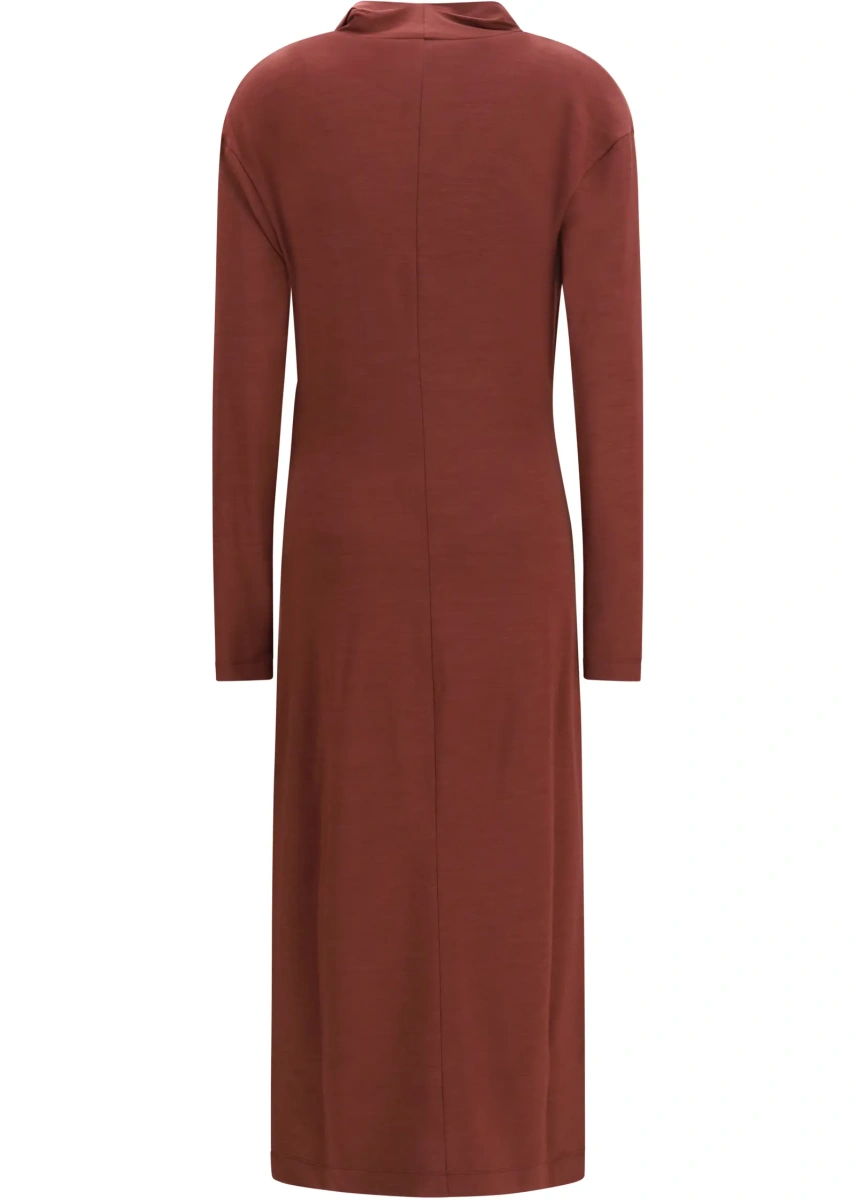 Rochii Techno wool jersey Draped Dress with monili - Img 2