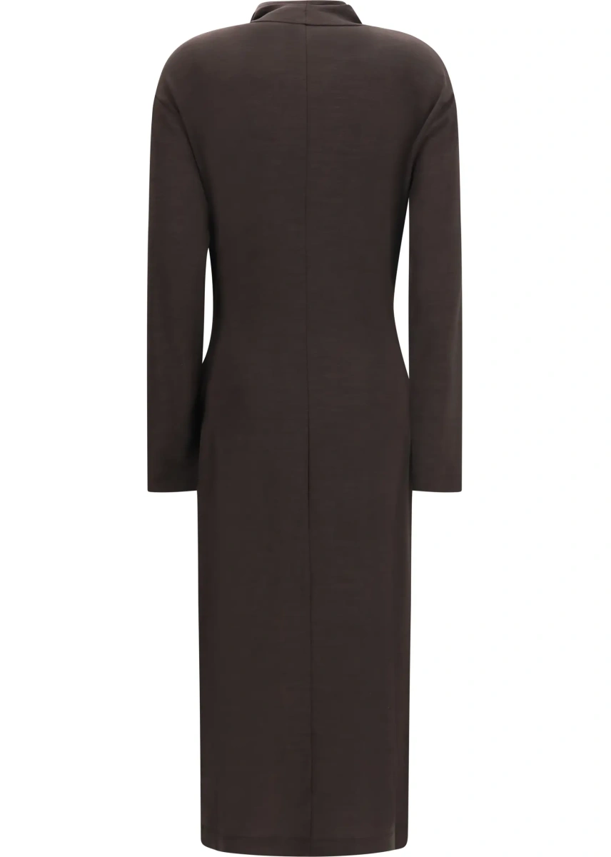 Rochii Techno wool jersey Draped Dress with monili - Img 2