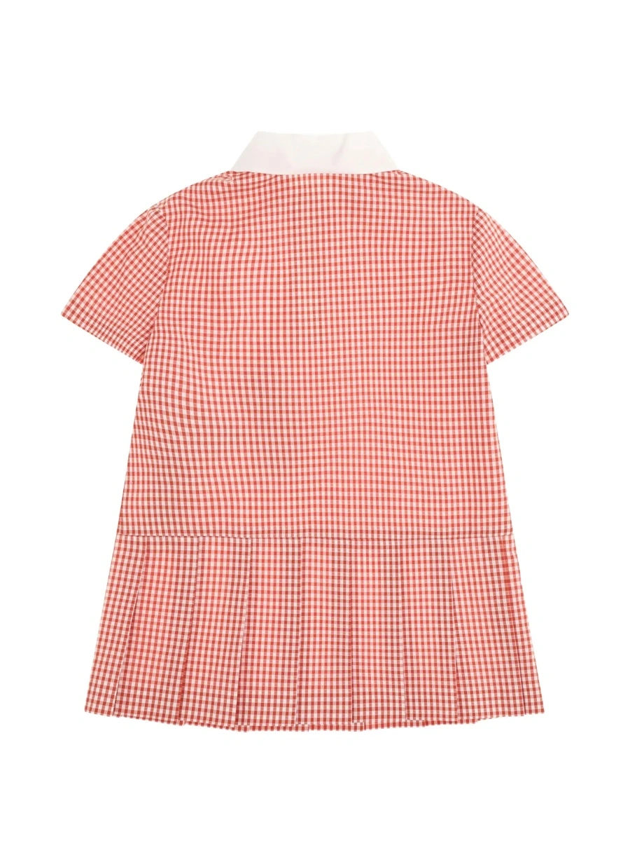 Rochii Woven Dress-Skirt Red with Elegant Details in Cotton for Women - Img 4