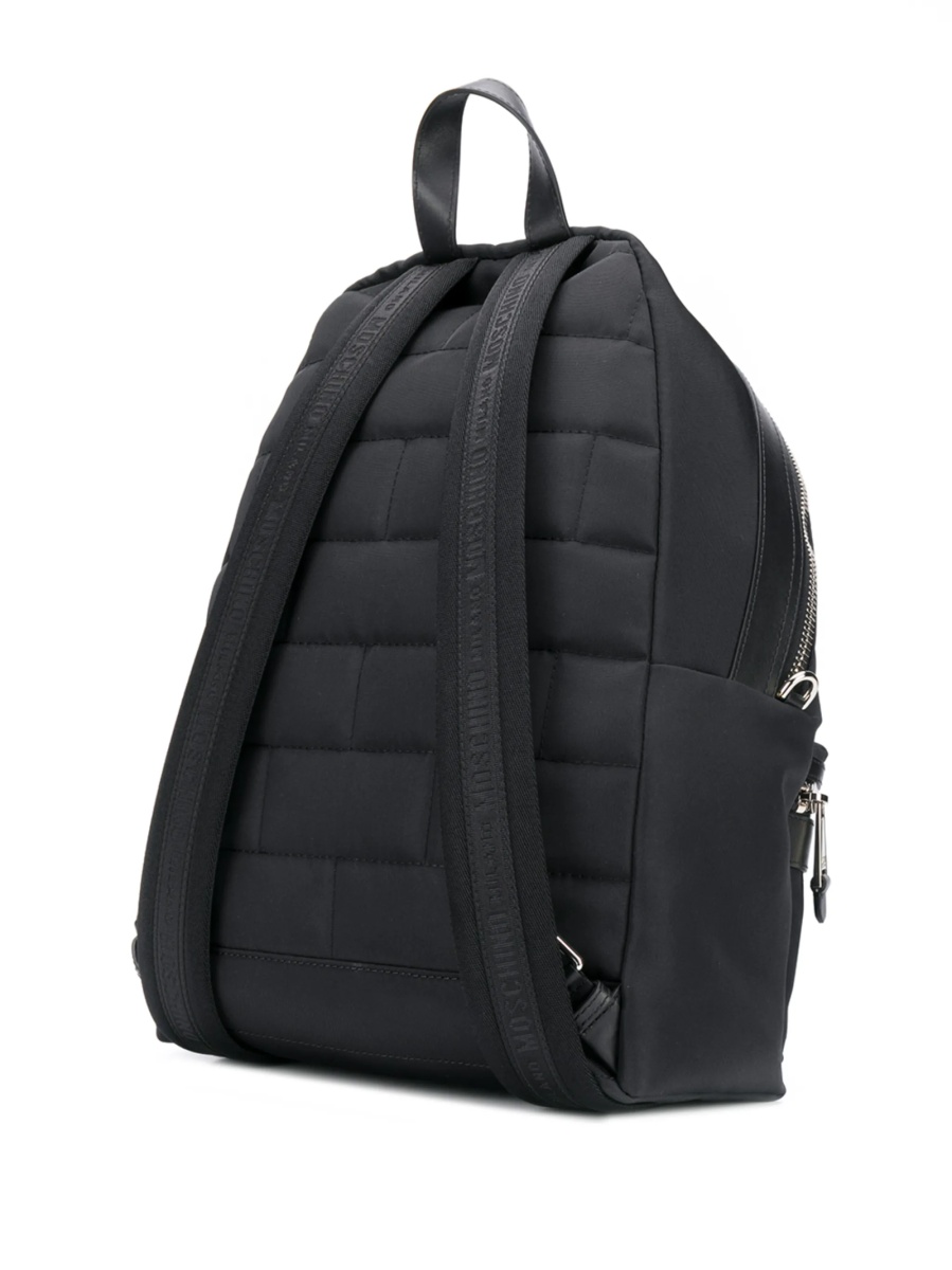 Rucsac Moschino negru din piele si poliamida - Img 3