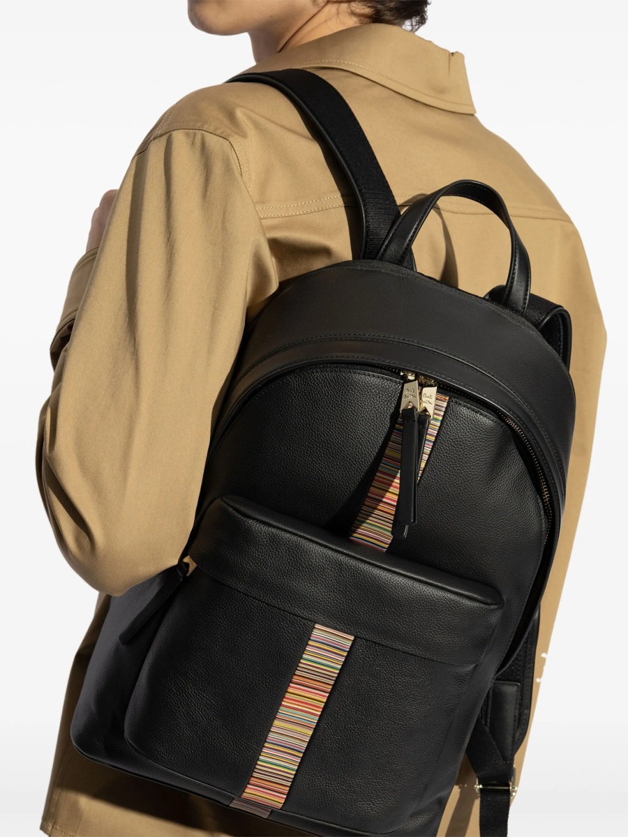 Rucsac Paul Smith negru din piele - Img 2