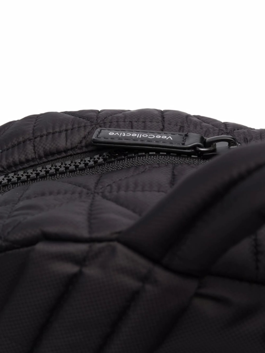 Rucsac VEECOLLECTIVE negru din nylon si piele - Img 4