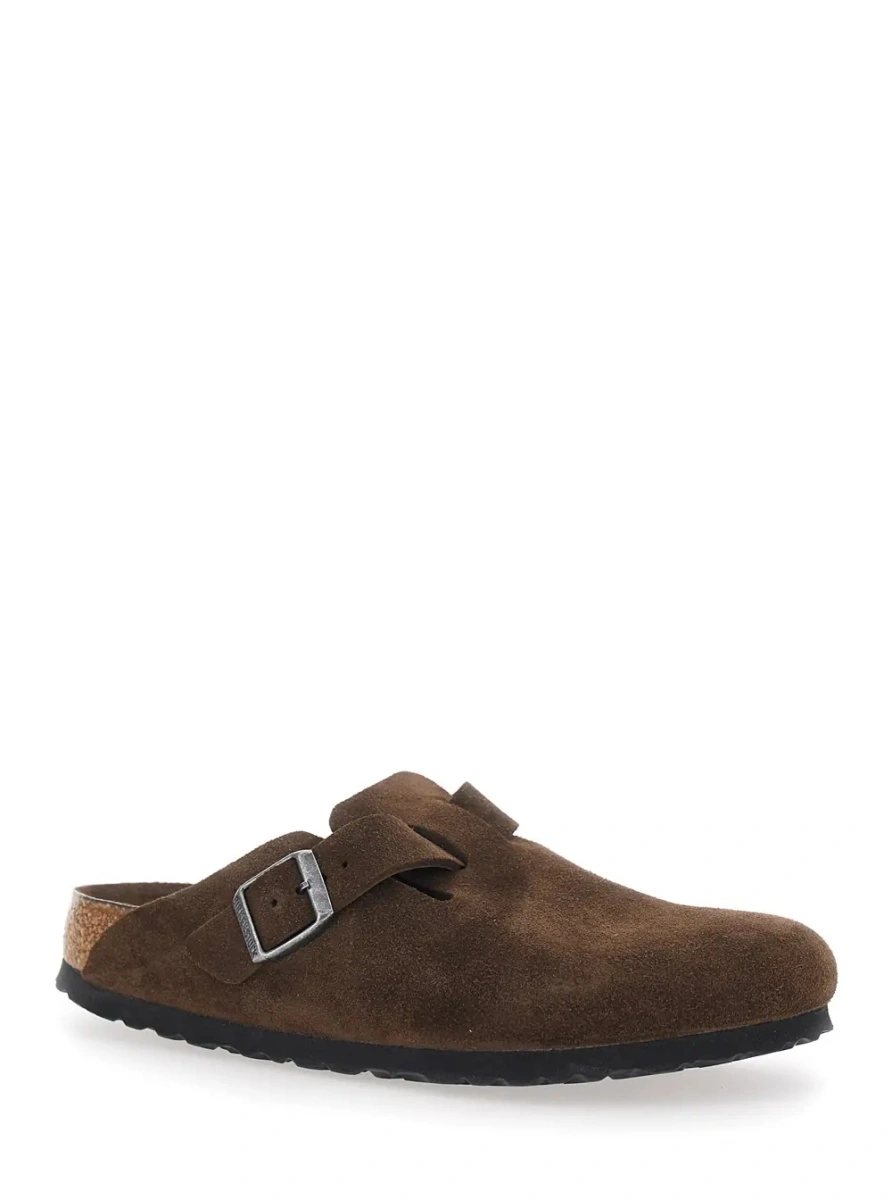 Saboti Birkenstock 'Boston' maro din piele intoarsa - Img 2