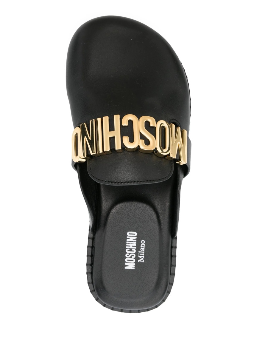 Saboti Moschino negri din piele - Img 4