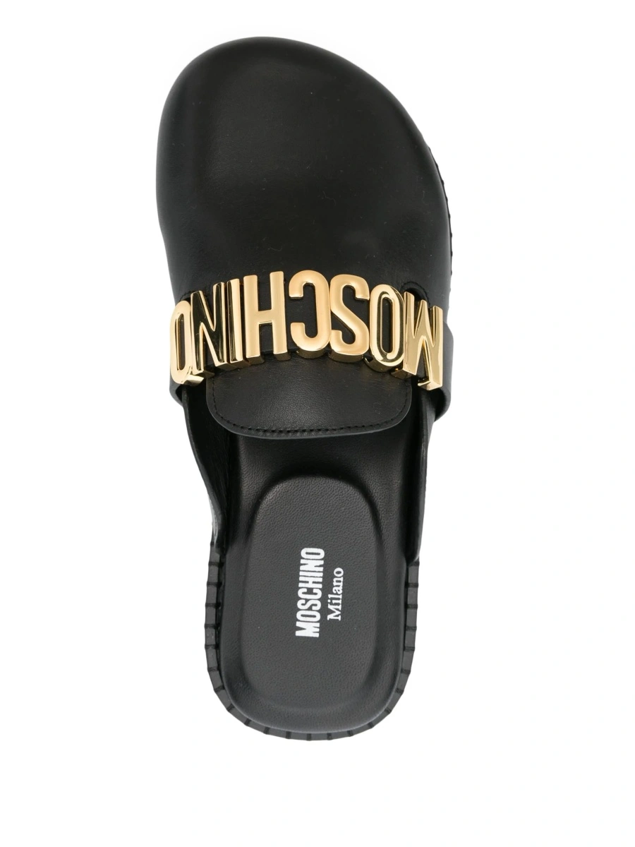 Saboti Moschino negri din piele - Img 4