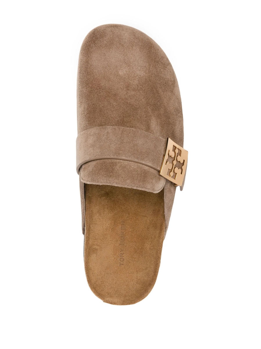 Saboti Tory Burch maro din piele intoarsa - Img 4