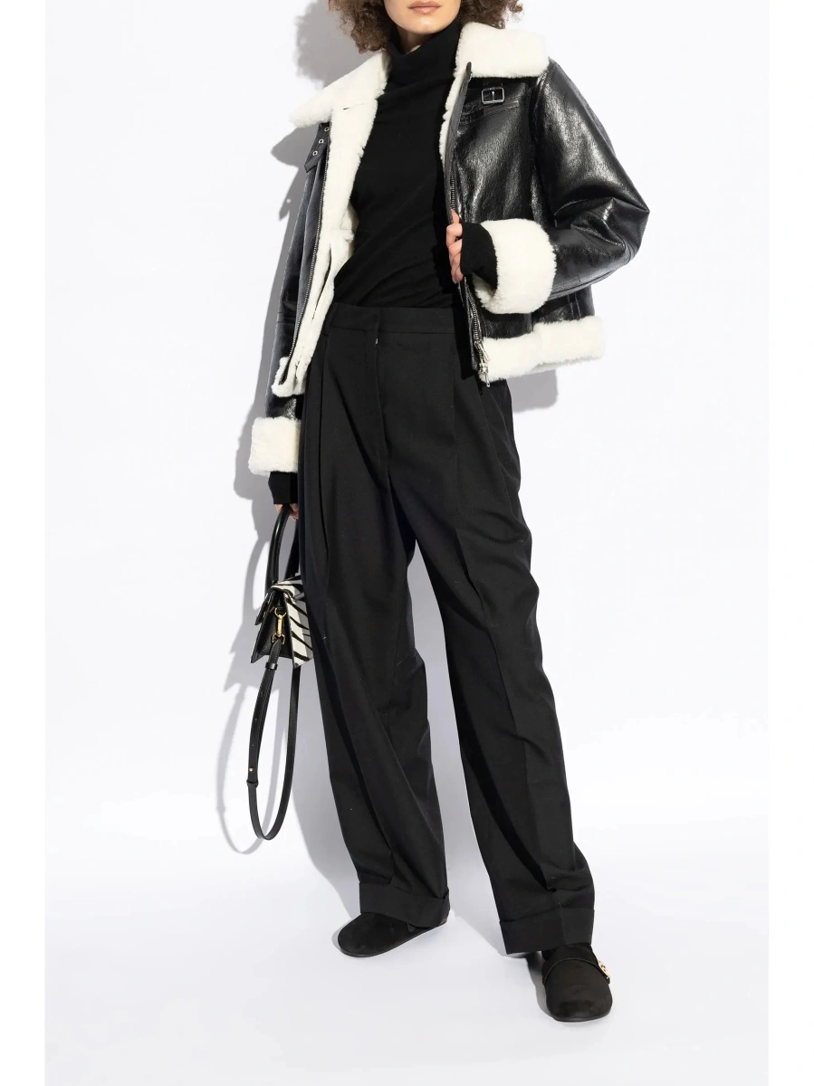 Saboti Tory Burch negri din piele intoarsa - Img 6