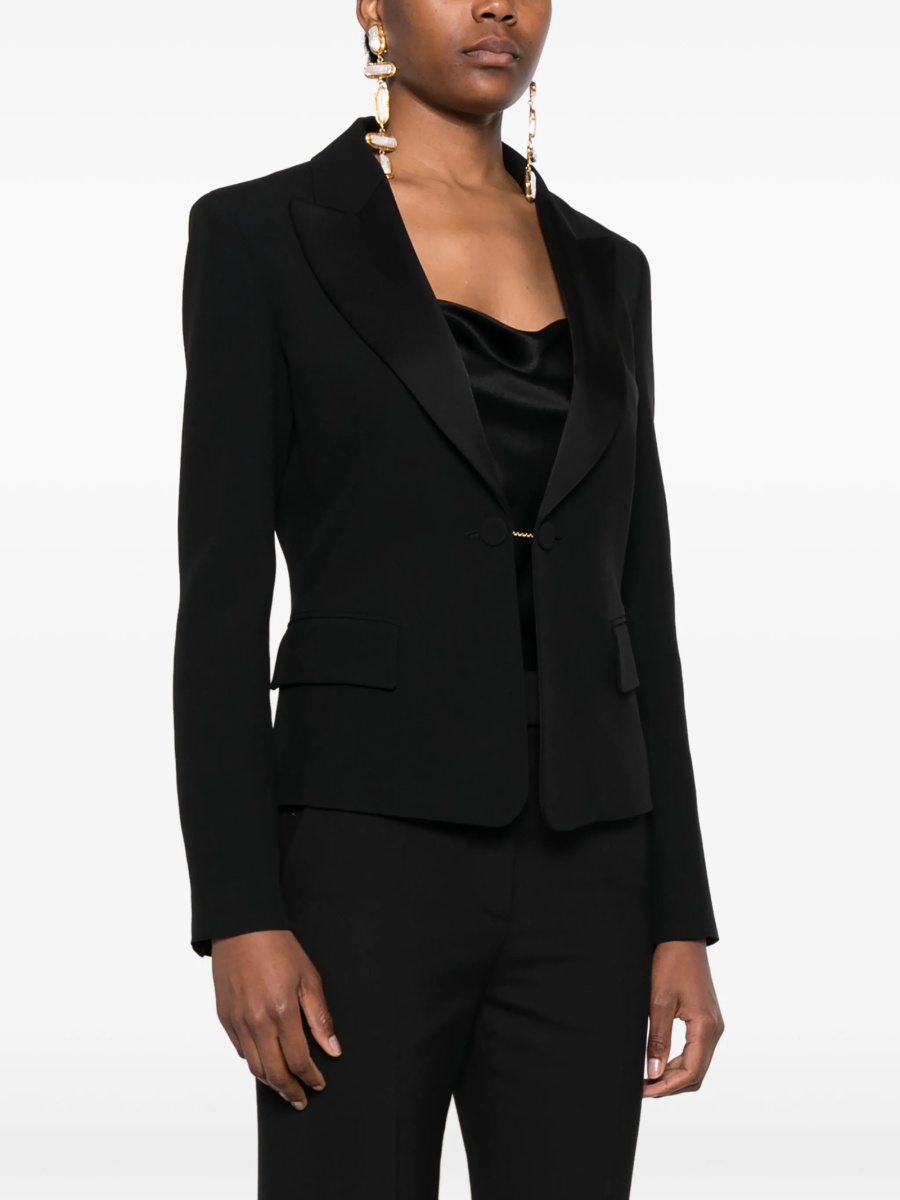 Sacou Alberta Ferretti negru din acetat si vascoza - Img 3