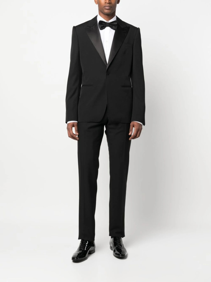 Sacou Alexander McQueen negru din matase si lana - Img 2
