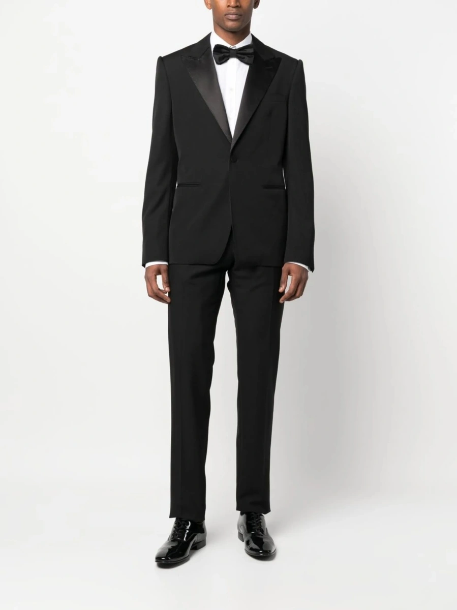 Sacou Alexander McQueen negru din matase si lana - Img 2