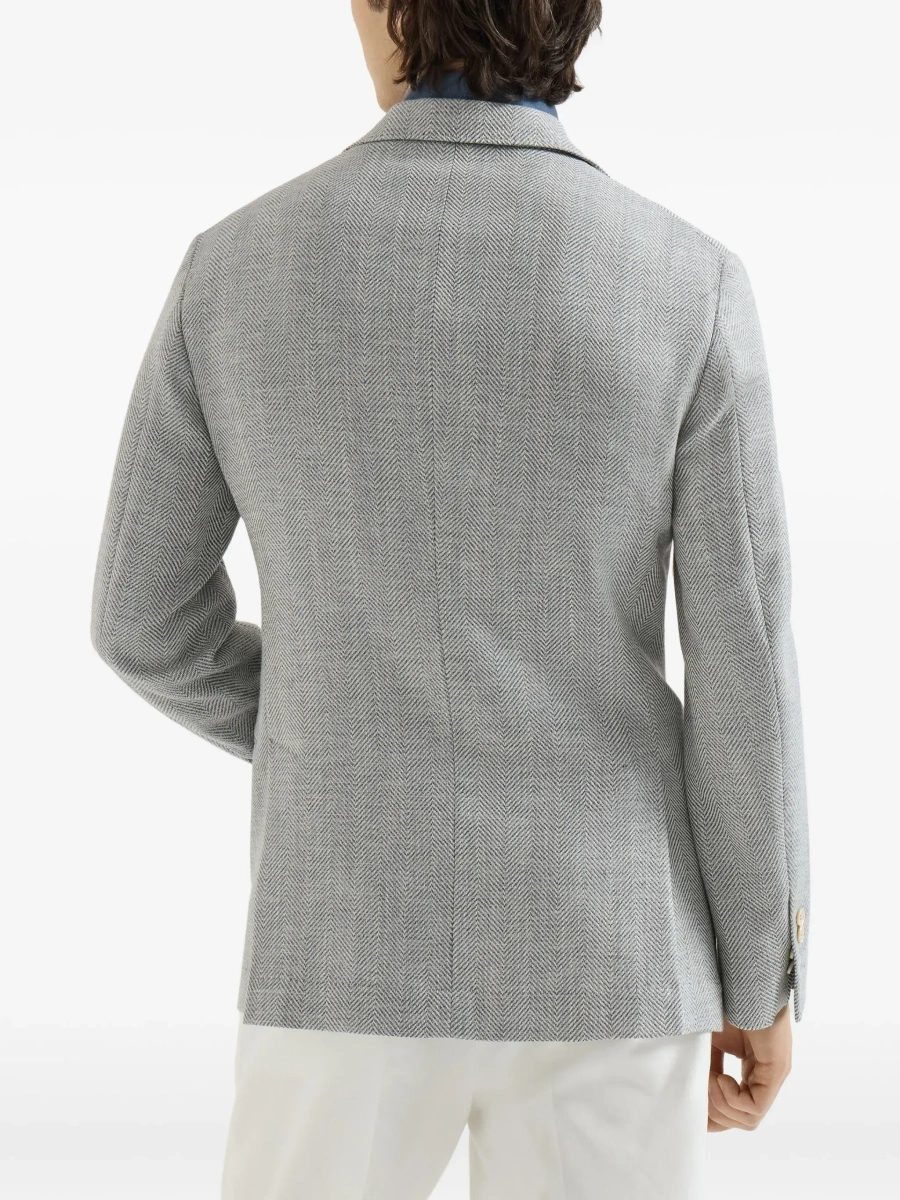 Sacou Brunello Cucinelli multicolor din lana si alpaca - Img 7
