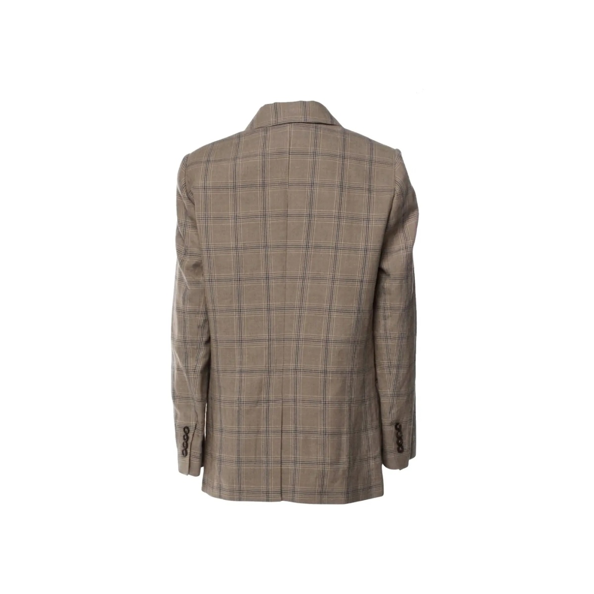 Sacou Brunello Cucinelli Prince Of Wales Linen Blazer - Img 2