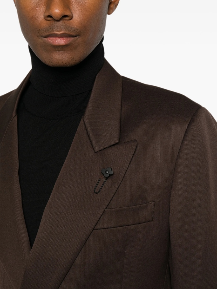 Sacou elegant Lardini maro din lana - Img 5