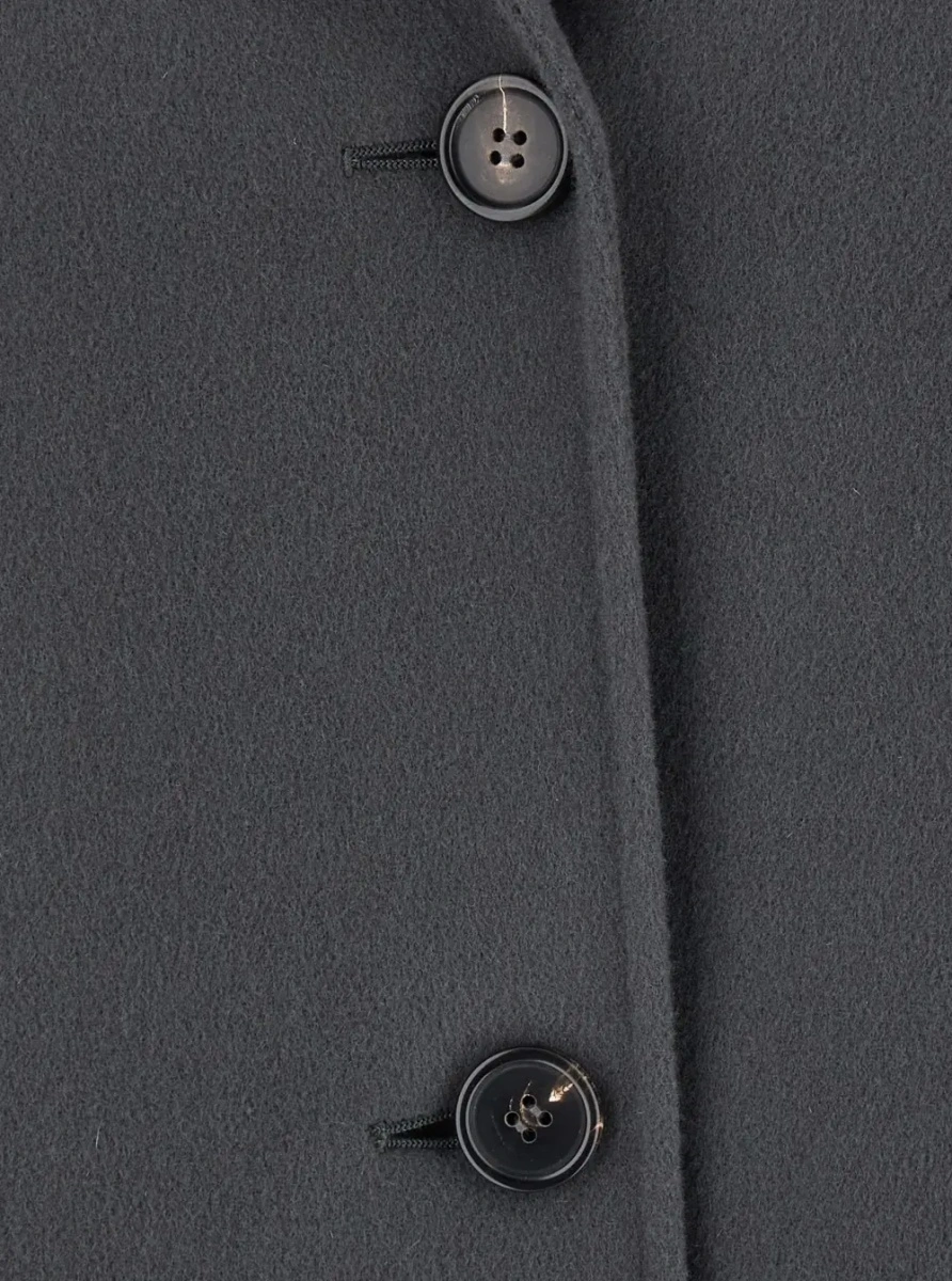 Sacou 'Elfi' Grey Single-breasted Jacket with Notched Revers in Wool for Women - Img 3