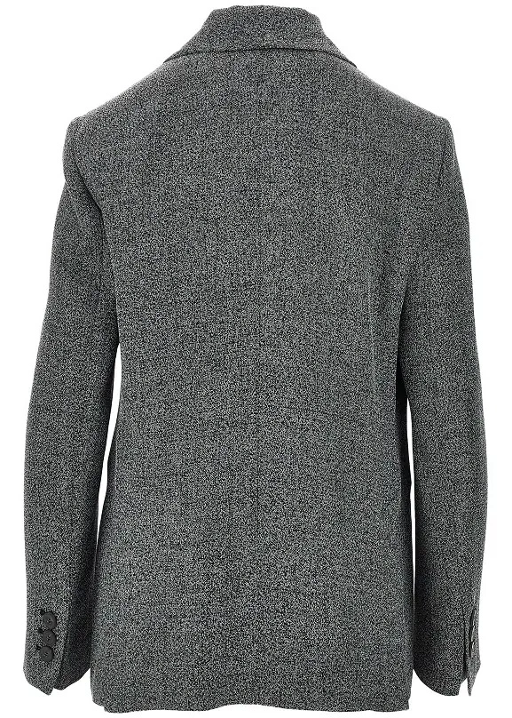 Sacou Emporio Armani gri din mouline - Img 3