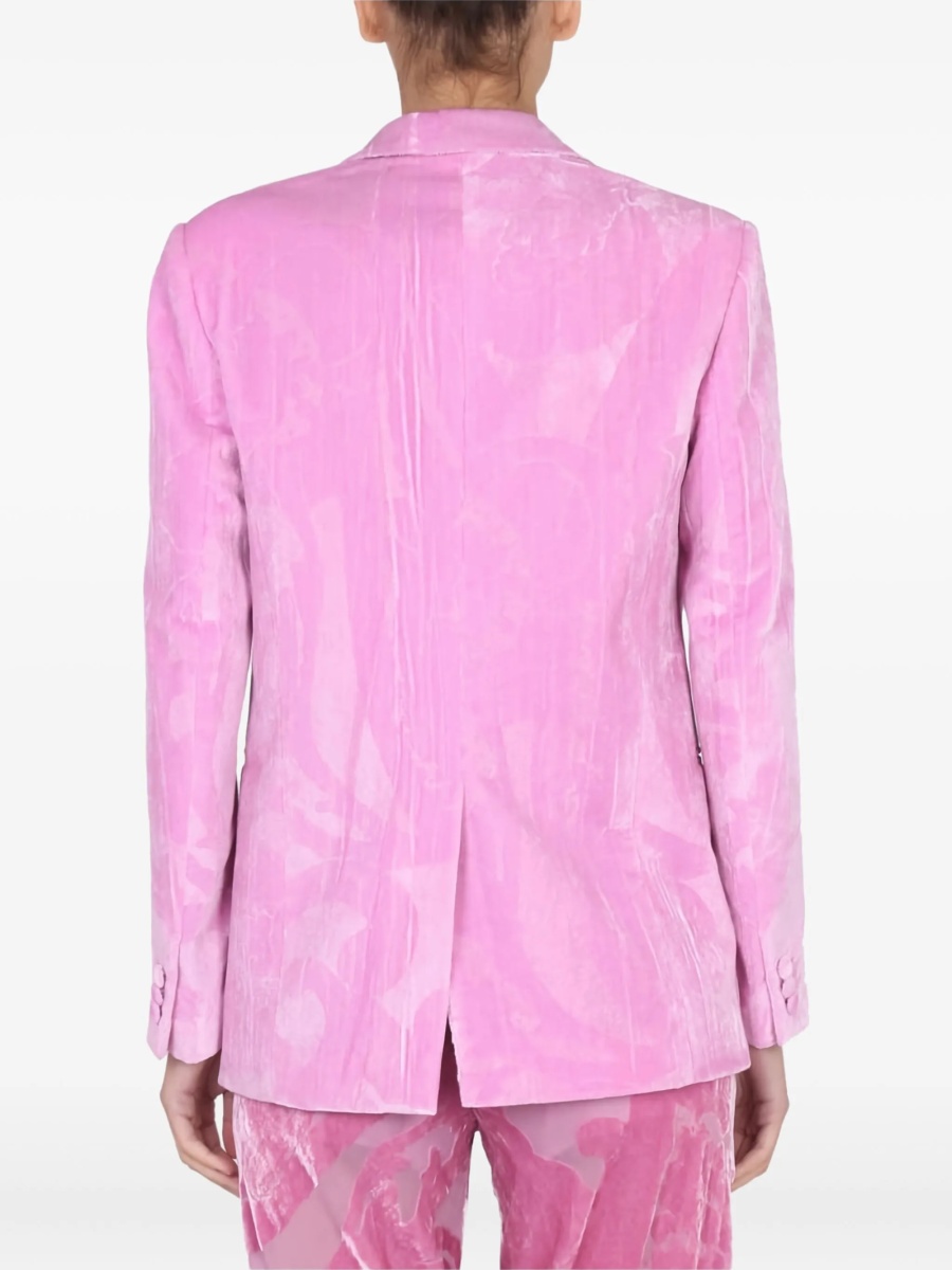 Sacou ETRO roz din material textil - Img 3