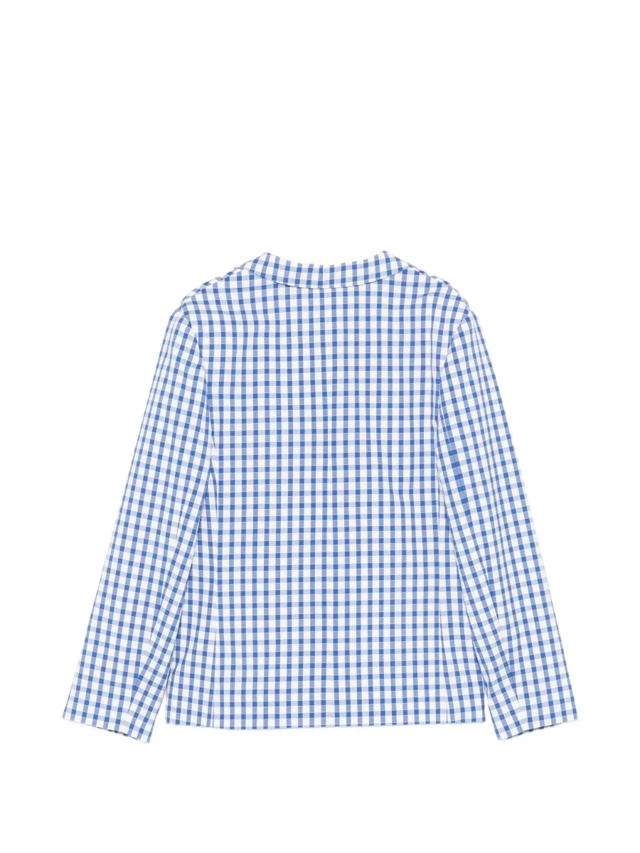 Sacou Gucci albastru din polyester si bumbac - Img 2