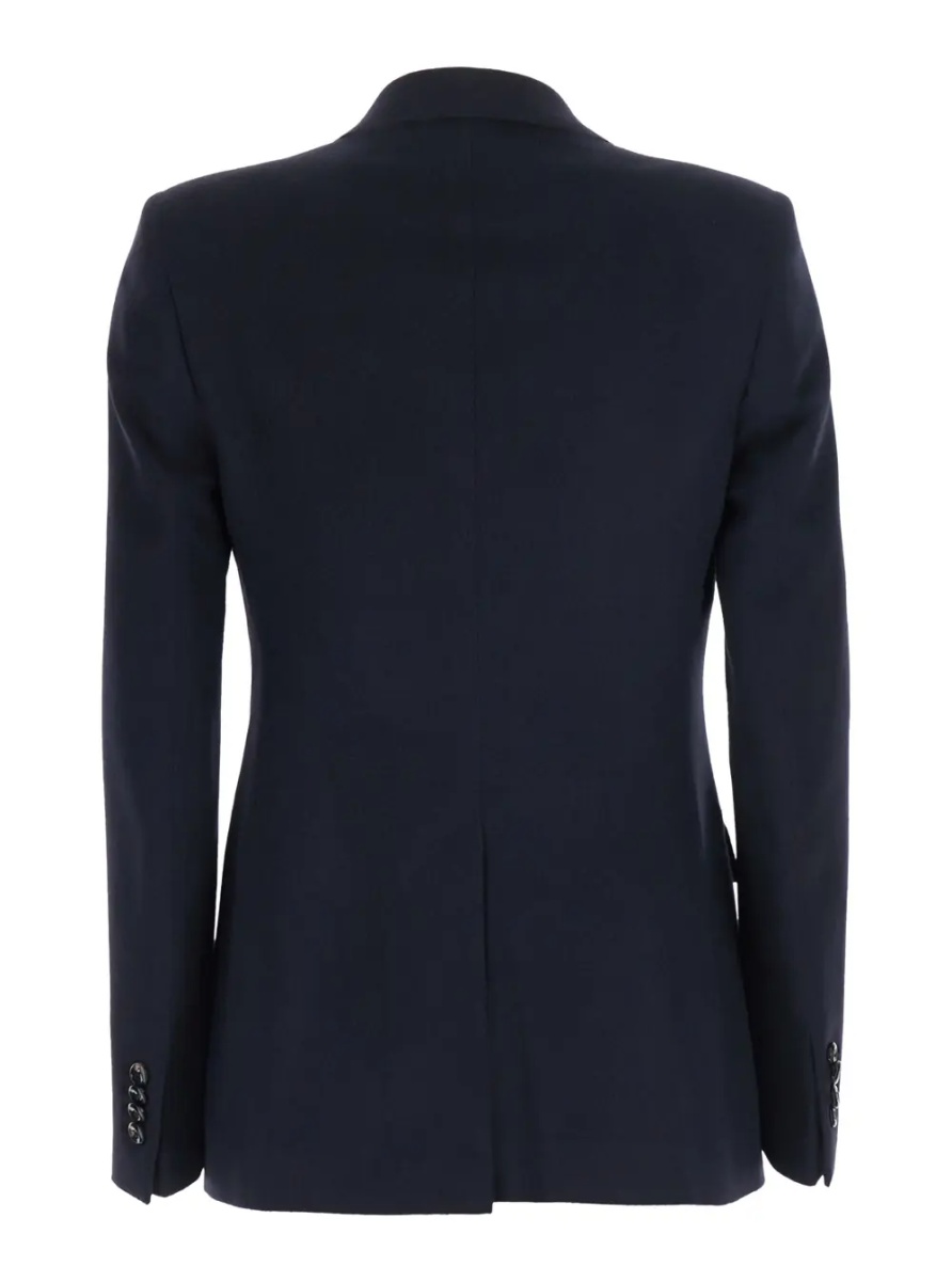 Sacou Jacket with essential line in blue Fabric for women - Img 2