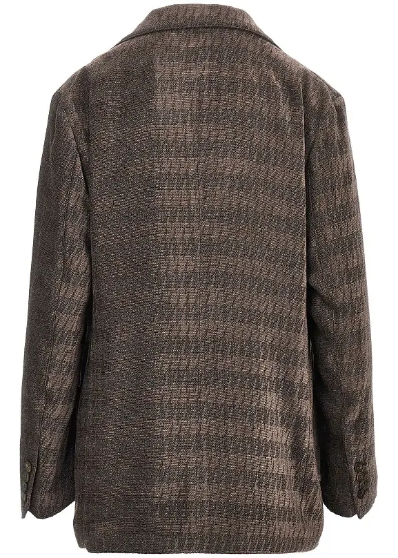 Sacou Jacquard chenille double-breasted jacket - Img 3