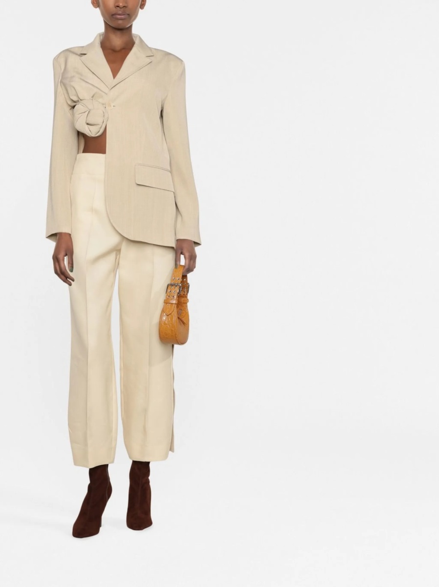 Sacou JACQUEMUS neutru din matase si vascoza - Img 2