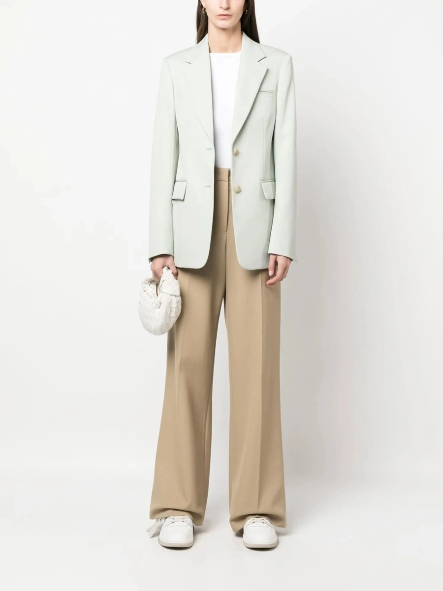 Sacou Lanvin verde din lana si corn - Img 2
