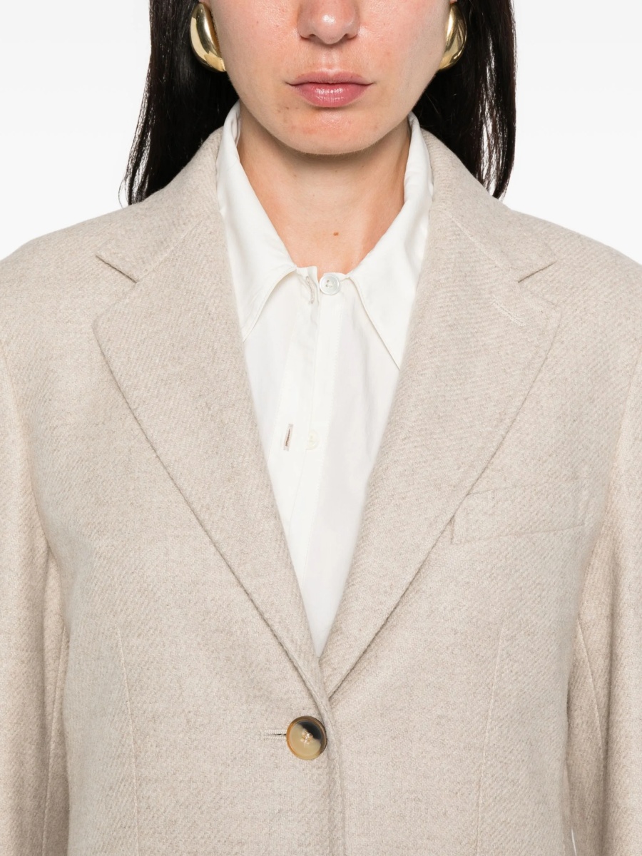 Sacou Max Mara neutru din casmir si lana alpaca - Img 5