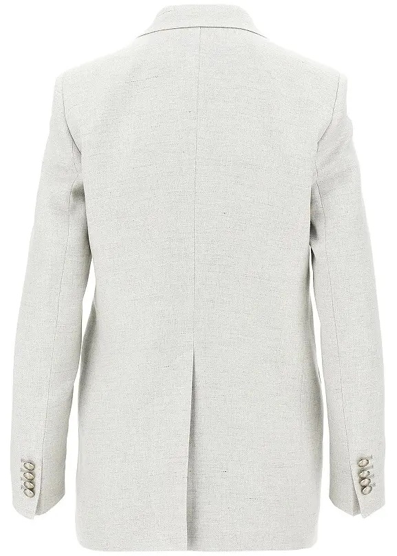 Sacou Mélange twill 'Bertha' single-breasted jacket - Img 3